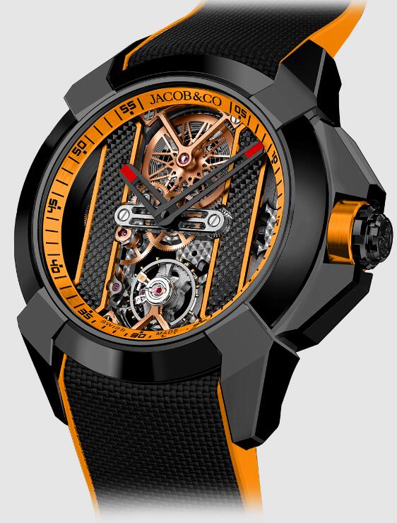 Jacob & Co. EPIC X STAINLESS STEEL BLACK DLC - ORANGE INNER RING Watch Replica EX120.11.AI.AA.ABRUA Jacob and Co Watch Price